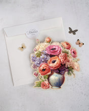 Заредете изображение във визуализатора на галерията – Дървена картичка | Смесени цветя