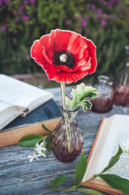 Заредете изображение във визуализатора на галерията – Дървено цвете | Червен Мак