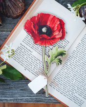 Заредете изображение във визуализатора на галерията – Дървено цвете | Червен Мак