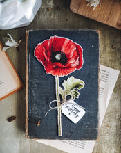 Заредете изображение във визуализатора на галерията – Дървено цвете | Червен Мак