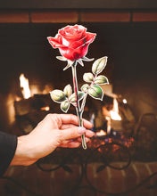 Заредете изображение във визуализатора на галерията – Дървено цвете | Червена Роза
