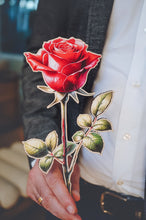Заредете изображение във визуализатора на галерията – Дървено цвете | Червена Роза
