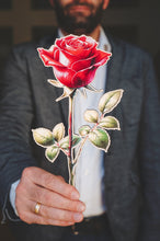 Заредете изображение във визуализатора на галерията – Дървено цвете | Червена Роза
