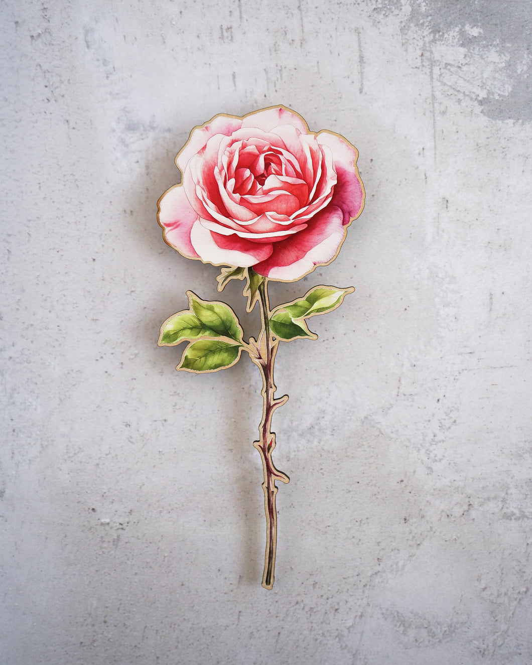 Дървено цвете | Роза